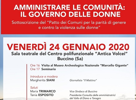  A Buccino la convention delle sindache salernitane. E’ il “Governo delle donne”