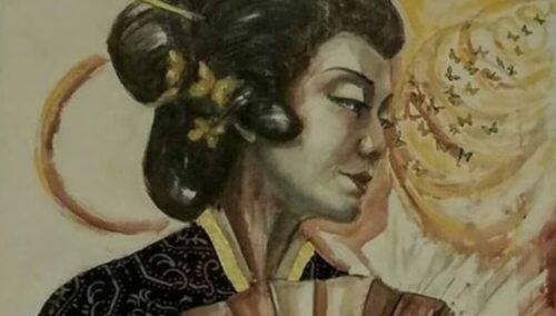  Firenze: Elisabetta Rogai dona il dipinto di Madama Butterfly alla Fondazione Pucciniano