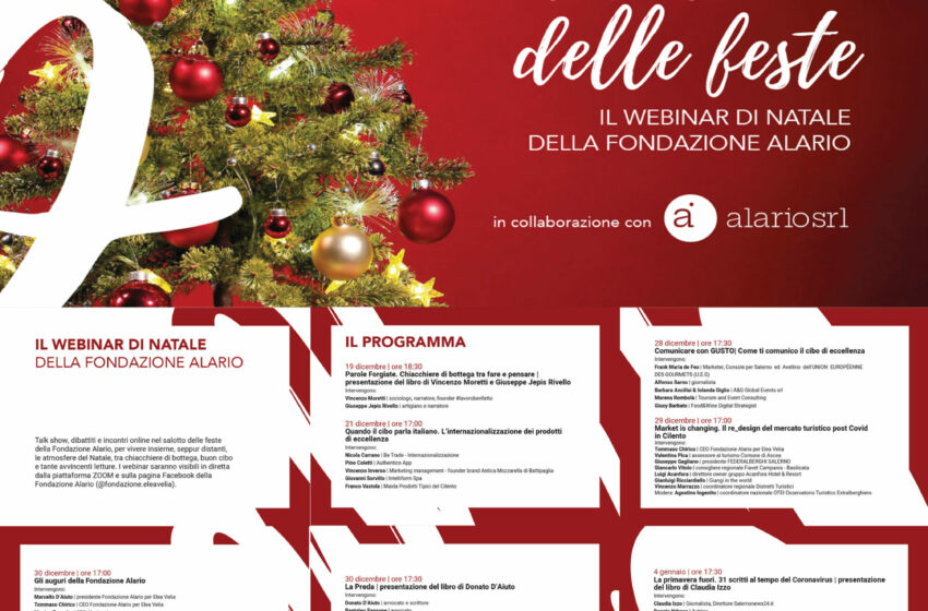  Il salotto delle feste: al via i webinar di Natale della Fondazione Alario