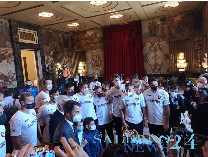  Salernitana in A, la cerimonia a Palazzo di Città