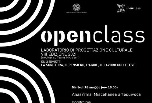  Oggi alle 18.00 webinar openclass UNISA con Alfonso Amendola