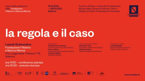  Dal 15 Dicembre “la regola e il caso”, le opere della Fondazione Menna in mostra a Salerno