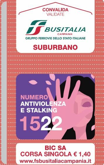  BusItalia Campania: in viaggio contro la Violenza sulle Donne con biglietti a sostegno del numero 1522