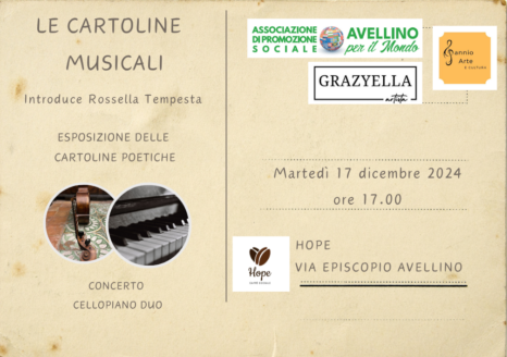  “Cartoline Musicali”: poesia e musica si incontrano ad Avellino 